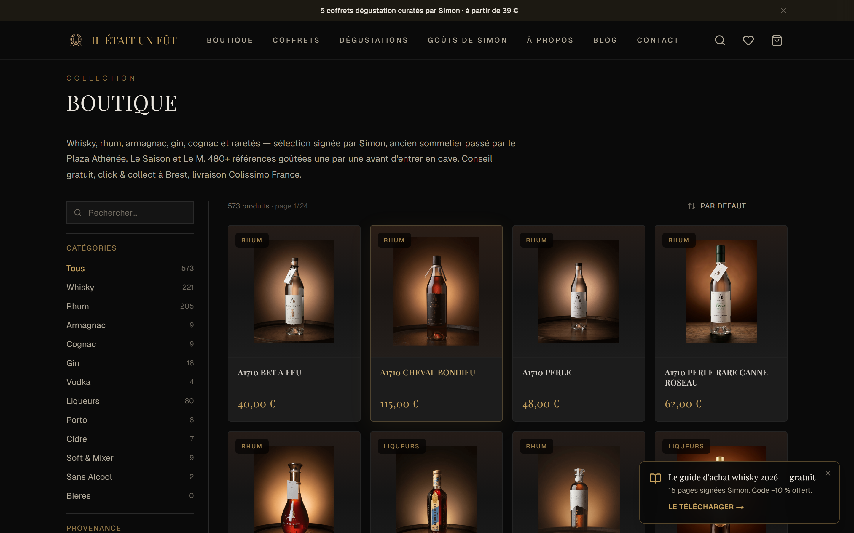 Boutique en ligne Il était un fût